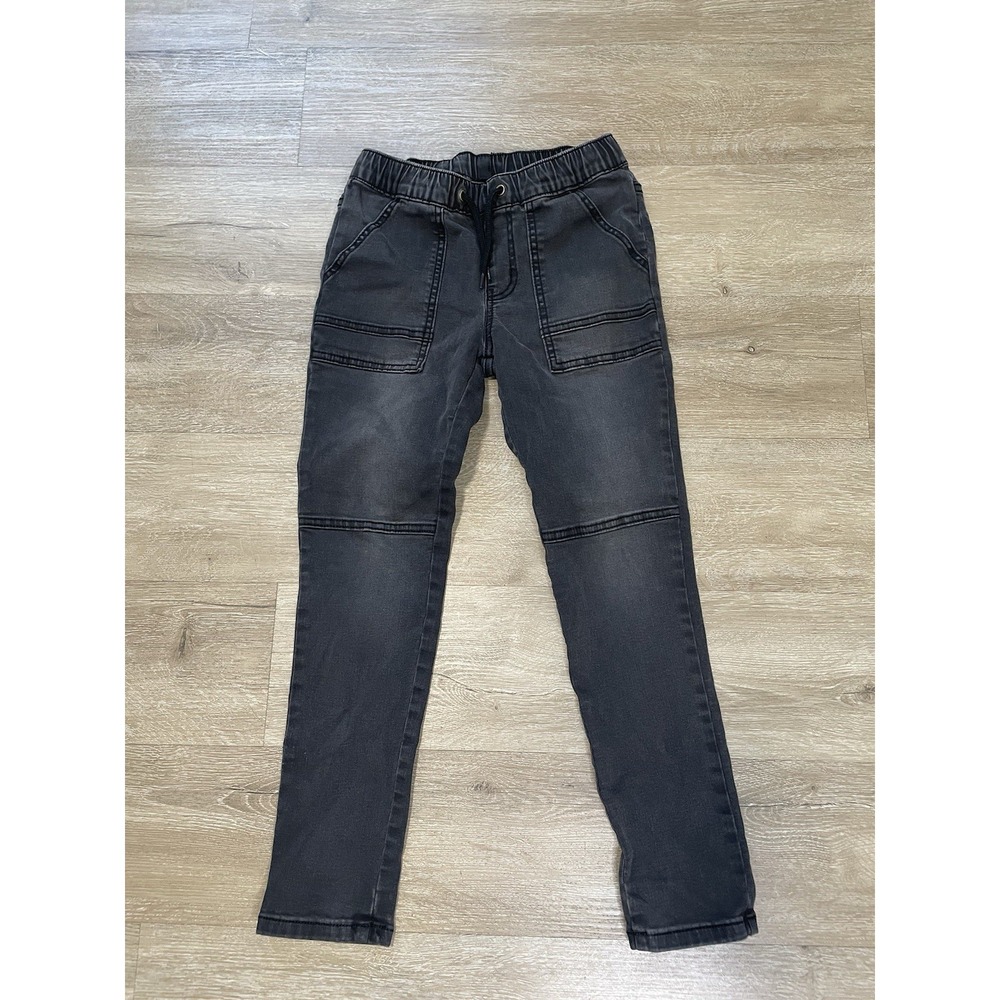 Art Class Kids Black Denim Jeans Super Skinny Sz 8 Boys Drawstring